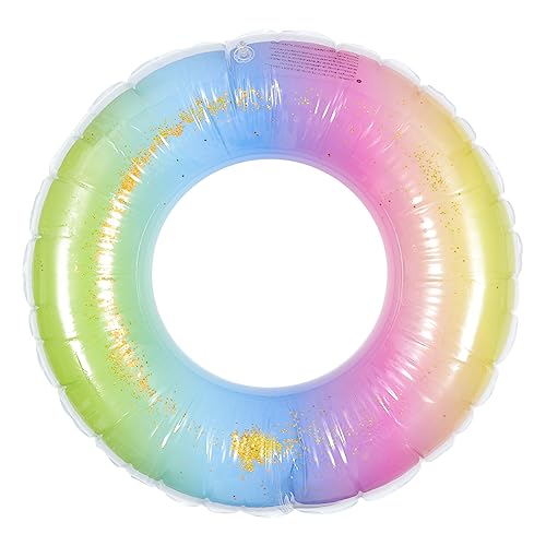 WHAMVOX 1Stk Stern Schwimmring Aufblasbare Schläuche für Kinder Strandschwimmparty Fruchtröhre Schwimmring für Babys Pailletten sequin Spielzeug Aufblasbarer Schwimmring PVC-Schwimmring von WHAMVOX