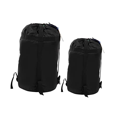 WHAMVOX 2St Outdoor-Tasche Kompressionsbeutel für Erwachsene Reise-Aufbewahrungstasche Schlafsack kompressionssack Schlafsack-Kompressionsbeutel Kompressionsbeutel aus Nylon Black von WHAMVOX