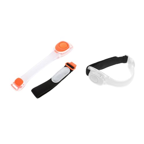 WHAMVOX 2St reflektierendes Armband Lauflicht für Läufer reflektierende Beinschlaufen Sport leuchtendes Armband Laufzubehör LED-Armband Signallaufarmband Outdoor-Lauf-Versorgung PVC von WHAMVOX