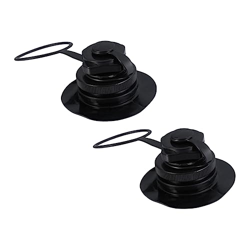 WHAMVOX 2st Schiffsluftdüse Austauschbare Kajakdüsen Spiralmatratze Tragbare Luftpumpe Luftventil Für Kajakboote Entlüftungsventile Aus Stahl Für Boote Bootszubehör Spiralventile PVC Black von WHAMVOX