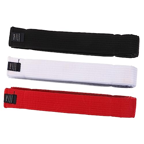 WHAMVOX 3St Taekwondo-Gürtel Taillenschutz für den Kampfsport Karate-Kostümgürtel Karate- Herrengürtel Karate zubehör Belt Set Karate Kinderkostüm Gürtel Trainingsgürtel Baumwolle von WHAMVOX