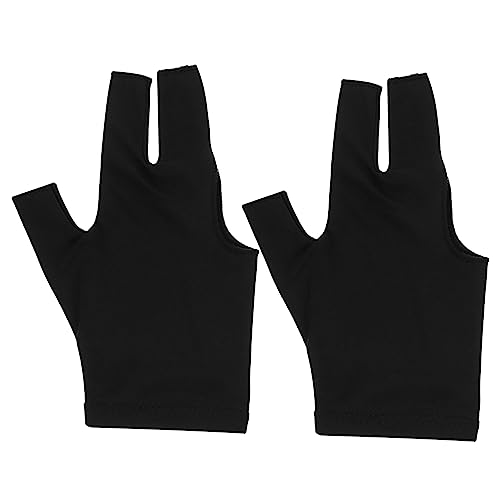 WHAMVOX Bequeme Und Atmungsaktive Billard Handschuhe Für Links Dreifingerige Snooker Handschuhe Elastische Billiard Handschuhe 2er Set Für Tischspiele Und Sport von WHAMVOX