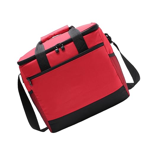 WHAMVOX EIS-Kühltasche tragbarer kühlbox isolierte lunchtasche Kühlbeutel tragbare Kühlbox Isolierte Picknicktasche Handtasche Aufbewahrungstasche für Lebensmittel Isolierte Tasche rot von WHAMVOX