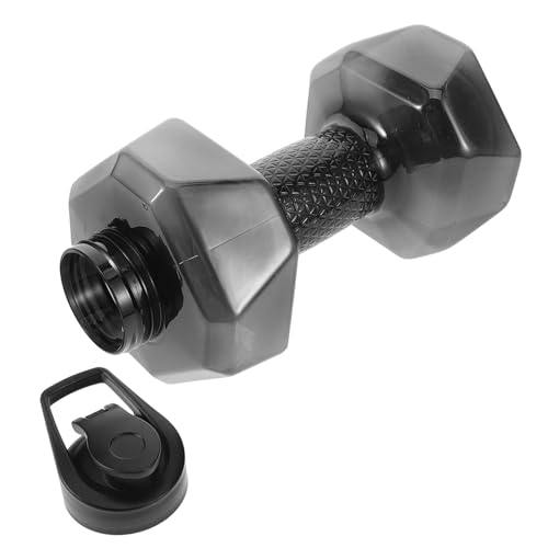 WHAMVOX Hantelkessel 1500 ml Fassungsvermögen tragbare Sport-Wasserflasche Wasserbecher in Hantelform Schwarz WHAMVOX Hantelkessel 1500 ml Fassungsvermögen tragbare Sport-Wasserflasche Wasserbecher in Hantelform Schwarz von WHAMVOX