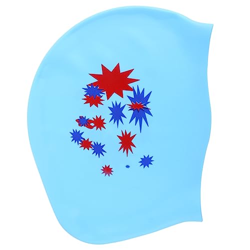 WHAMVOX Schwimmhaube Protect schutzzelt photostickomni schwimbadbad femmansoe Badekappe für Haare rutschfeste Badekappen Badekappe für Damen wasserdichte Badekappe Silikon-Badekappe Blue von WHAMVOX