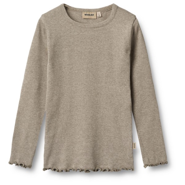 WHEAT - Kid's Rib T-Shirt L/S Ida - Longsleeve Gr 104 beige von WHEAT