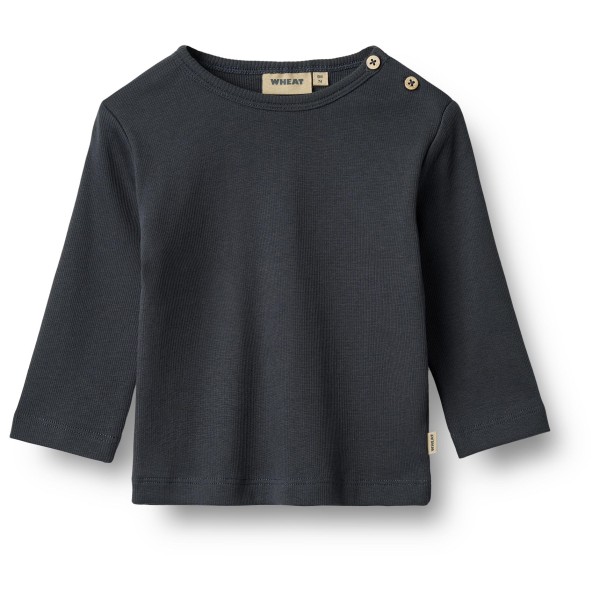 WHEAT - Kid's Rib T-Shirt L/S Milo - Longsleeve Gr 80 grau/schwarz WHEAT - Kid's Rib T-Shirt L/S Milo - Longsleeve Gr 80 grau/schwarz von WHEAT