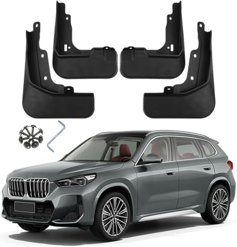 WIEBXCS 4-teilige Auto-Schmutzfänger - passt für BMW X1 X/M Sport 2023-2024 Kotflügel vorn und hinten, Radspritzschutz, Schmutzfänger von WIEBXCS