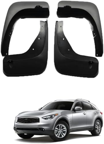 WIEBXCS 4-teilige Auto-Schmutzfänger - passt für Infiniti FX35(QX70) 2009-2018 Kotflügel vorn und hinten, Radspritzschutz, Schmutzfänger von WIEBXCS