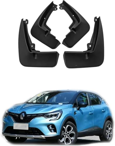 WIEBXCS 4-teilige Auto-Schmutzfänger - passt für Renault passt für Captur 2013-2023 Kotflügel vorn und hinten, Radspritzschutz, Schmutzfänger von WIEBXCS