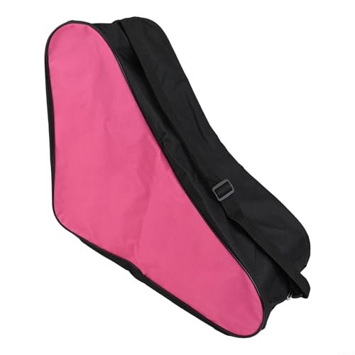 WIIYENA Rollschuhtasche im sportlichen Stil aus widerstandsfähigem Oxford-Gewebe, ideal für aktive Benutzer (Schwarz / Pink) von WIIYENA