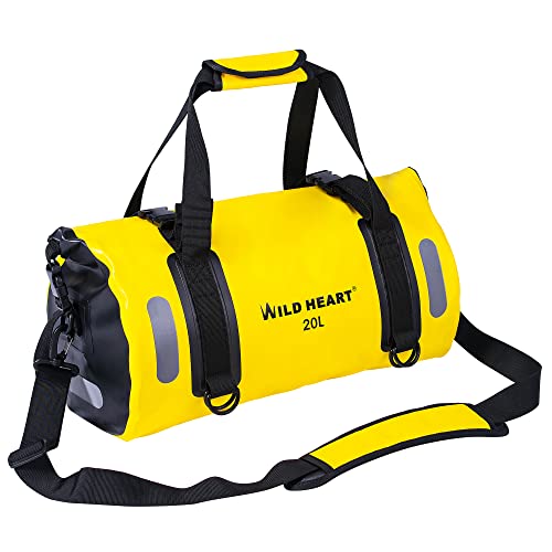 Wild Heart wasserdichte Tasche für Kajakfahren, Camping, Boot, Radfahren 20L 30L 40L (gelb, 30L) Wild Heart wasserdichte Tasche für Kajakfahren, Camping, Boot, Radfahren 20L 30L 40L (gelb, 30L) von WILD HEART