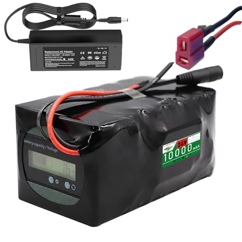 WILLQ 24 V 10 Ah 6S4P Li-Ionen-Akkupack 25,2 V 10000 mAh Elektrofahrrad-/Moped-/Roller-Akku 24 Volt Lithium-Akkupack mit Ladegerät und Kontrollleuchte von WILLQ