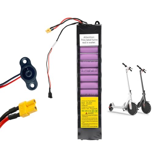 WILLQ 36-V-Akkupack M365-Scooter-Akku 36 V 7800 mAh Lithium-Akkupack mit XT30 und T-zu-DC-Adapterkabel für M365-Klapproller ohne Kommunikation von WILLQ