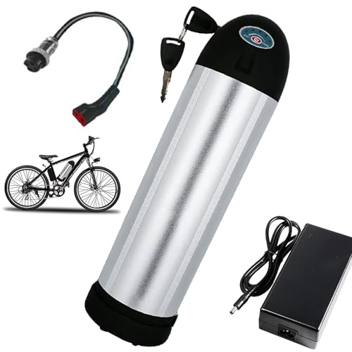 WILLQ E-Bike-Akku 36 V 48 V Kesselförmige Lithiumbatterie 10 Ah 13 Ah 15 Ah 18 Ah Elektrisches Mountainbike Li-Ionen-Akkupack mit Ladegerät und BMS für 100 W-900 W Motor,48v,18Ah von WILLQ