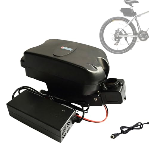 WILLQ Ebike-Akku, Lithium-Ionen-Akku 36 V 6 Ah 8 Ah 10 Ah 12 Ah 15 Ah 18 Ah, Froschform, Elektrofahrrad-Akku für 100-650 W Mountainbike-Motor-Umrüstsatz,36v10ah von WILLQ