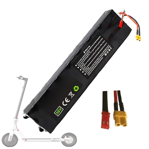 WILLQ M365 Elektroroller-Akku, 36 V, 10 Ah, Lithium-Batterie, 36 Volt, 10000 mAh, wiederaufladbarer Lithium-Ionen-Ersatzakku für 360-W-Elektroroller-Motorkit von WILLQ