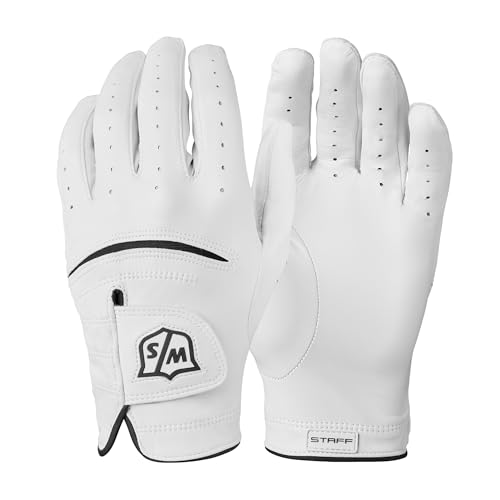 Wilson Staff Golfhandschuh, Tour Glove, Gr. XL, Für Herren, Linke Hand, Weiß, Cabretta-Leder, WGJA00648XL von Wilson