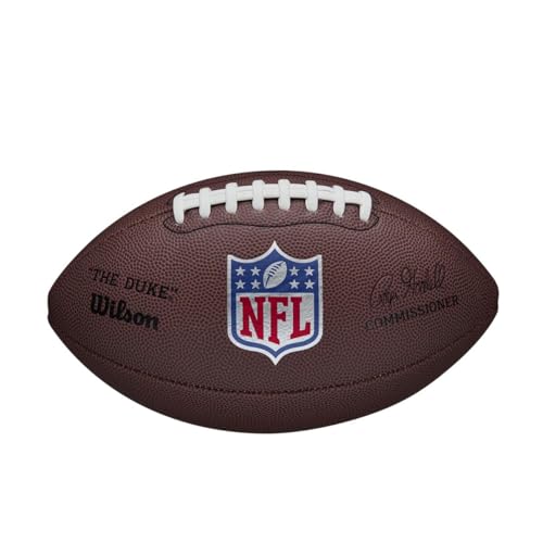 Wilson American Football NFL DUKE REPLICA, Mischleder, Offizielle Größe, Braun, WTF1825XBBRS von Wilson