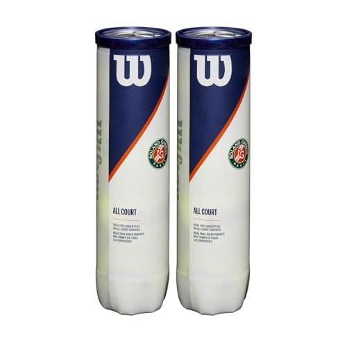 Wilson Offizielle Roland Garros Tennisbälle, Packung mit 2 Tennisballdosen á 4 Bällen, Für alle Beläge geeignet, WRT116402, Yellow Wilson Offizielle Roland Garros Tennisbälle, Packung mit 2 Tennisballdosen á 4 Bällen, Für alle Beläge geeignet, WRT116402, Yellow von Wilson
