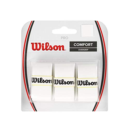 Wilson Unisex Griffband Pro Overgrip, weiß, 3 Stück, WRZ4014WH von Wilson