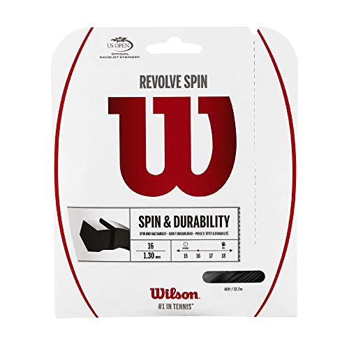 Wilson Unisex Tennissaite Revolve Spin, schwarz, 12,2 Meter, 1,30 mm, WRZ957000 Wilson Unisex Tennissaite Revolve Spin, schwarz, 12,2 Meter, 1,30 mm, WRZ957000 von Wilson