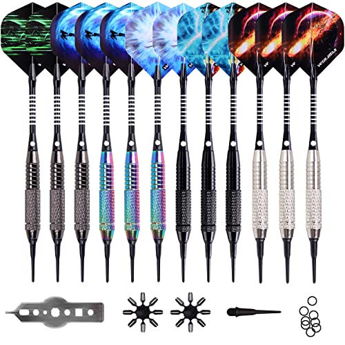 WIN.MAX Dartpfeile mit kunststoffspitze für elektronische dartscheibe 12 Stück Soft Darts Pfeile Set,18 Gramm Profi WIN.MAX Dartpfeile mit kunststoffspitze für elektronische dartscheibe 12 Stück Soft Darts Pfeile Set,18 Gramm Profi von WIN.MAX