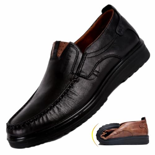 WINDEHAO Leichte Herren-Schlupfschuhe aus echtem Leder, leger, Business-Slipper, Halbschuhe für Herren, 2024, Leder, Mokassins, Schwarz, Größe 38 EU WINDEHAO Leichte Herren-Schlupfschuhe aus echtem Leder, leger, Business-Slipper, Halbschuhe für Herren, 2024, Leder, Mokassins, Schwarz, Größe 38 EU von WINDEHAO