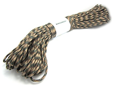 WINGONEER Fallschirmschnur Paracord, mit 7 Strängen, 550 lbs, 100 ft - dunkelgrün camo WINGONEER Fallschirmschnur Paracord, mit 7 Strängen, 550 lbs, 100 ft - dunkelgrün camo von WINGONEER