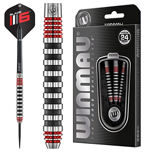 WINMAU Advance 500 Series Rot 24g Dartpfeile mit dartflüge und Dart stiele von WINMAU