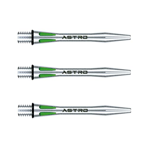 WINMAU Astro Aluminium Grün kurz Dartschäfte (Schäfte) – 1 Set pro Packung (insgesamt 3 Schäfte) von WINMAU