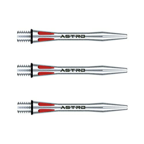 WINMAU Astro Aluminium Rot kurz Dartschäfte (Schäfte) – 1 Set pro Packung (insgesamt 3 Schäfte) von WINMAU