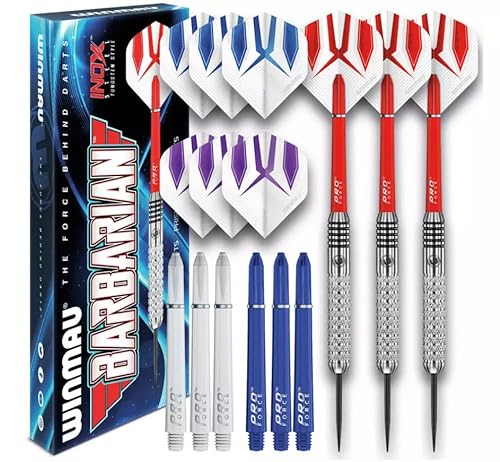 WINMAU Barbarian Pro 22 Gramm Profi Wolfram Stil Darts mit flüge und schäfte (Wellen) von WINMAU