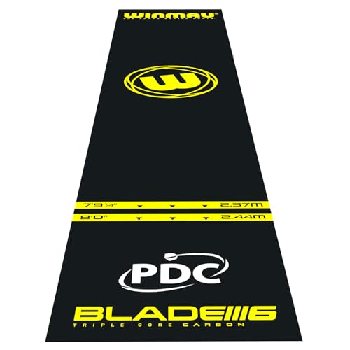 WINMAU Darts Bodenmatte - Pro Zone Essential PVC Dart Bodenmatte mit Oche-Linien für Weiche und Stahlspitze - Bodenmattenschutz für Dartscheibe WINMAU Darts Bodenmatte - Pro Zone Essential PVC Dart Bodenmatte mit Oche-Linien für Weiche und Stahlspitze - Bodenmattenschutz für Dartscheibe von WINMAU