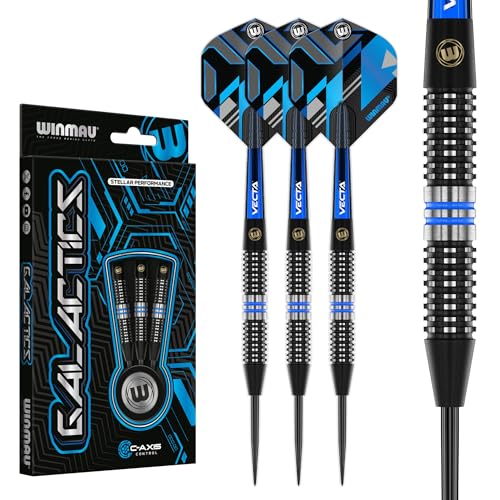 WINMAU Darts Galactics 24g 90% Professionelles Wolfram Dartpfeile-Set mit Stahlspitze mit Dart Flüge und Dartschäfte WINMAU Darts Galactics 24g 90% Professionelles Wolfram Dartpfeile-Set mit Stahlspitze mit Dart Flüge und Dartschäfte von WINMAU