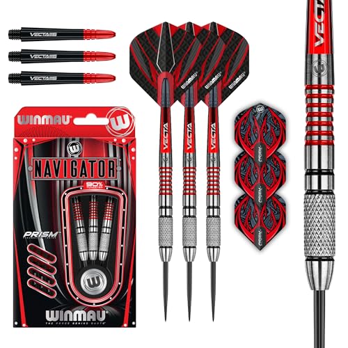 WINMAU Darts Navigator Series 23g - 90% Wolfram Stahlspitze-Set mit Dart Flüge und Dart-Schäften WINMAU Darts Navigator Series 23g - 90% Wolfram Stahlspitze-Set mit Dart Flüge und Dart-Schäften von WINMAU
