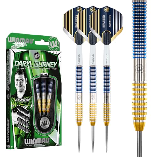WINMAU Darts – Profi-Spieler – Daryl Gurney SC 1 Serie 23g 90% Wolfram Stahlspitze Darts-Set mit Dart Flüge und Dart Schäften WINMAU Darts – Profi-Spieler – Daryl Gurney SC 1 Serie 23g 90% Wolfram Stahlspitze Darts-Set mit Dart Flüge und Dart Schäften von WINMAU