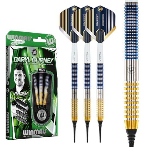 WINMAU Darts – Profi-Spieler – Daryl Gurney SC 1 Series, 90% Wolfram, 20g Fass / 22g Vollgewicht, Weiche Spitze Darts-Set mit Dart Flüge und Dart-Schäften WINMAU Darts – Profi-Spieler – Daryl Gurney SC 1 Series, 90% Wolfram, 20g Fass / 22g Vollgewicht, Weiche Spitze Darts-Set mit Dart Flüge und Dart-Schäften von WINMAU