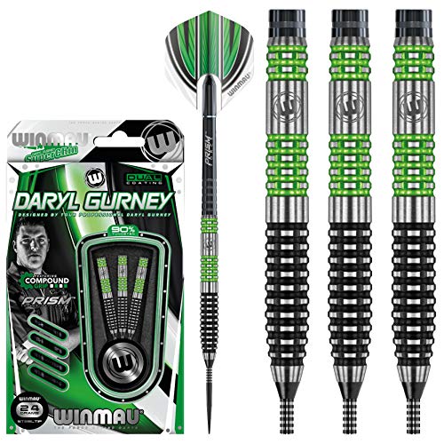 WINMAU Daryl Gurney 24g Sonderausgabe Profi Wolfram Steeltip Dartpfeile Set mit Flights und Schäfte von WINMAU