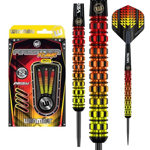 WINMAU Firestorm Flame 22 Gramm Professionelles Wolfram-Dart-Set mit Flights und Schäften (Shafts) WINMAU Firestorm Flame 22 Gramm Professionelles Wolfram-Dart-Set mit Flights und Schäften (Shafts) von WINMAU