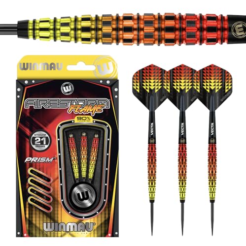WINMAU Firestorm Flame 21 Gramm Professionelles Wolfram-Dart-Set mit Flights und Schäften (Shafts) WINMAU Firestorm Flame 21 Gramm Professionelles Wolfram-Dart-Set mit Flights und Schäften (Shafts) von WINMAU