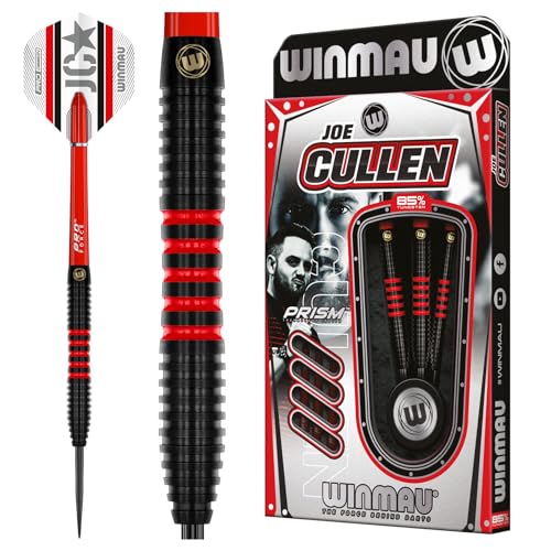 WINMAU Darts - Joe Cullen 85% Pro-Series 25g Professional Dart-Set mit Dart-Flüge und Dart-Schäften WINMAU Darts - Joe Cullen 85% Pro-Series 25g Professional Dart-Set mit Dart-Flüge und Dart-Schäften von WINMAU