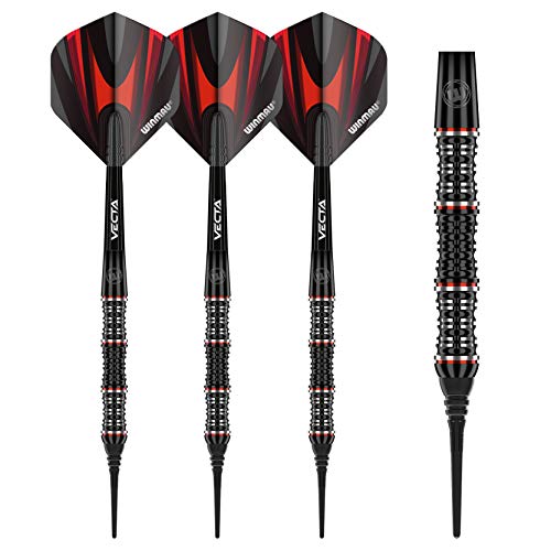 WINMAU Mervyn King Special Edition 18 Gram Tungsten Softip Darts Set with Prism Flights and Vecta Shafts (Stems) von WINMAU