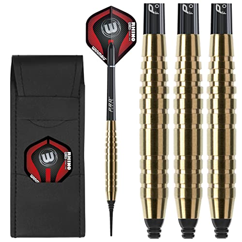 WINMAU Messing 16g Softip Pfeil mit Dartflüge, Dart Stiele und Brieftasche von WINMAU