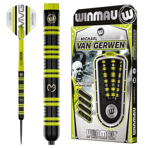 WINMAU Darts - MvG 85% Pro-Series 25g Professional Dart-Set mit Dart-Flüge und Dart-Schäften WINMAU Darts - MvG 85% Pro-Series 25g Professional Dart-Set mit Dart-Flüge und Dart-Schäften von WINMAU