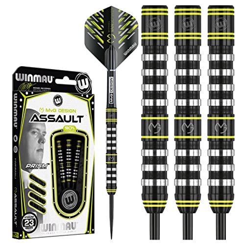 WINMAU Michael Van Gerwen MvG Assault 23 Gramm Profi Wolfram Softtip Dartpfeile Set mit Flights und Schäfte WINMAU Michael Van Gerwen MvG Assault 23 Gramm Profi Wolfram Softtip Dartpfeile Set mit Flights und Schäfte von WINMAU