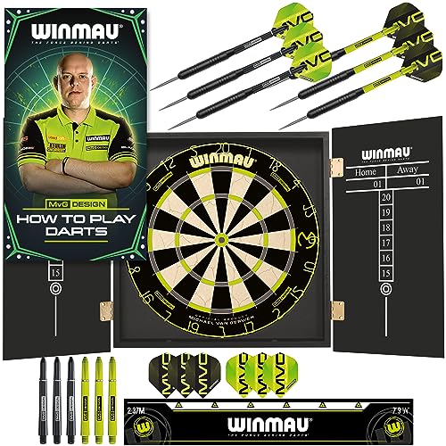 WINMAU Michael Van Gerwen MvG Schrank-Set inklusive Dartboard, Schrank, Darts und Zubehör WINMAU Michael Van Gerwen MvG Schrank-Set inklusive Dartboard, Schrank, Darts und Zubehör von WINMAU