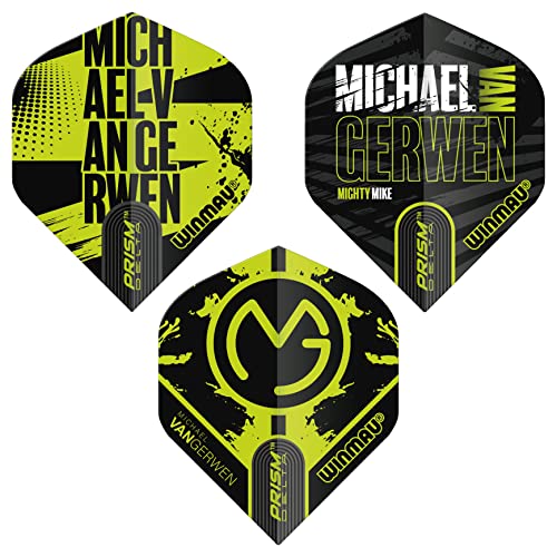 WINMAU Michael Van Gerwen Specialist Player Prism Delta Darts Flight Pack – 3 Sets pro Packung (9 Flights insgesamt) von WINMAU