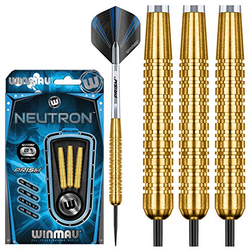 WINMAU Neutron 21 gram Brass Dartpfeile Set mit Flights und Schäfte von WINMAU