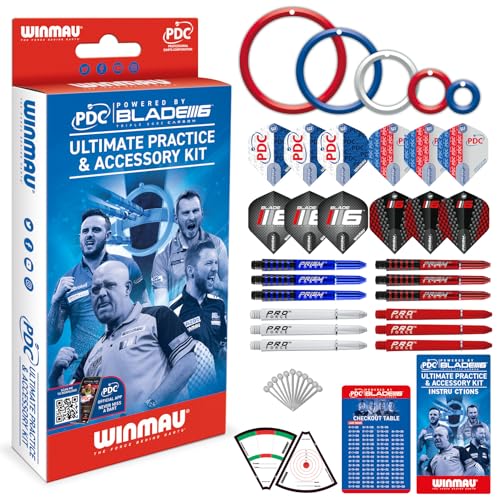WINMAU PDC Ultimate Darts Praxis und Zubehör Kit WINMAU PDC Ultimate Darts Praxis und Zubehör Kit von WINMAU